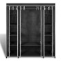 Stoffgarderobe mit Fächern und Stangen schwarz 45x150x176 cm von vidaXL, Kleiderschränke - Ref: Foro24-240495, Preis: 80,90 €...