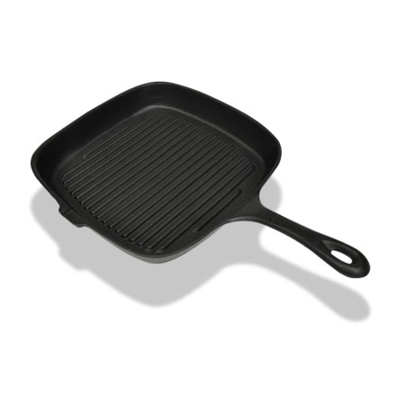 Sartén parrilla de hierro fundido 24x23 cm de vidaXL, Planchas - Ref: Foro24-50123, Precio: 21,03 €, Descuento: %