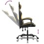 Silla gaming cuero sintético negro y dorado de vidaXL, Sillones para videojuegos - Ref: Foro24-3143820, Precio: 122,21 €, Des...