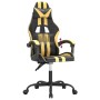 Gaming Stuhl aus Kunstleder in Schwarz und Gold von vidaXL, Gaming-Stühle - Ref: Foro24-3143820, Preis: 122,21 €, Rabatt: %