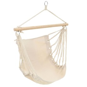 Large cream-colored fabric swing/hammock by vidaXL, Hammocks - Ref: Foro24-40591, Price: 33,99 €, Discount: %