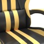 Gaming chair in black and gold synthetic leather by vidaXL, Gaming chairs - Ref: Foro24-3143820, Price: 122,21 €, Discount: %