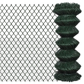 Green steel wire mesh fence 1x15 m by vidaXL, fence panels - Ref: Foro24-140344, Price: 64,99 €, Discount: %