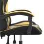 Silla gaming cuero sintético negro y dorado de vidaXL, Sillones para videojuegos - Ref: Foro24-3143820, Precio: 122,21 €, Des...