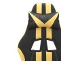 Silla gaming cuero sintético negro y dorado de vidaXL, Sillones para videojuegos - Ref: Foro24-3143820, Precio: 122,21 €, Des...