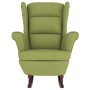 Sillón mecedora patas madera y taburete terciopelo verde claro de vidaXL, Mecedoras - Ref: Foro24-3121233, Precio: 313,22 €, ...