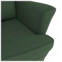 Sillón mecedora patas madera y taburete terciopelo verde oscuro de vidaXL, Mecedoras - Ref: Foro24-3121232, Precio: 284,12 €,...