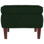 Sillón mecedora patas madera y taburete terciopelo verde oscuro de vidaXL, Mecedoras - Ref: Foro24-3121232, Precio: 284,12 €,...