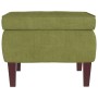 Sillón mecedora patas madera y taburete terciopelo verde claro de vidaXL, Mecedoras - Ref: Foro24-3121233, Precio: 313,22 €, ...