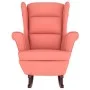 Rocking chair with wooden legs and pink velvet stool by vidaXL, Rocking chairs - Ref: Foro24-3121234, Price: 359,14 €, Discou...