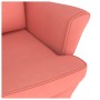 Sillón mecedora patas madera y taburete terciopelo rosa de vidaXL, Mecedoras - Ref: Foro24-3121234, Precio: 332,07 €, Descuen...