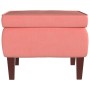 Sillón mecedora patas madera y taburete terciopelo rosa de vidaXL, Mecedoras - Ref: Foro24-3121234, Precio: 332,07 €, Descuen...