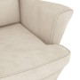 Sillón mecedora patas madera y taburete terciopelo color crema de vidaXL, Mecedoras - Ref: Foro24-3121239, Precio: 343,07 €, ...