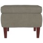 Sillón mecedora patas madera y taburete terciopelo gris claro de vidaXL, Mecedoras - Ref: Foro24-3121230, Precio: 261,30 €, D...