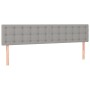 Light gray fabric headboard with LED 200x5x78/88 cm by vidaXL, Headboards and footboards - Ref: Foro24-3122068, Price: 66,94 ...