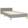 Light gray fabric bed frame with headboard 100x200 cm by vidaXL, Beds and slatted bases - Ref: Foro24-3125357, Price: 156,99 ...