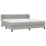 Cama box spring con colchón tela gris claro 200x200 cm de vidaXL, Camas y somieres - Ref: Foro24-3126589, Precio: 571,30 €, D...