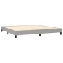 Cama box spring con colchón tela gris claro 200x200 cm de vidaXL, Camas y somieres - Ref: Foro24-3126589, Precio: 571,30 €, D...