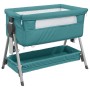 Cuna con colchón tela de lino verde de vidaXL, Cunas y camas para niños - Ref: Foro24-10294, Precio: 117,65 €, Descuento: %