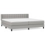 Box spring bed with light gray fabric mattress 200x200 cm by vidaXL, Beds and slatted bases - Ref: Foro24-3130057, Price: 595...