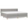 Cama box spring con colchón tela gris claro 200x200 cm de vidaXL, Camas y somieres - Ref: Foro24-3130617, Precio: 569,95 €, D...