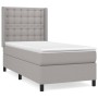 Cama box spring con colchón tela gris claro 100x200 cm de vidaXL, Camas y somieres - Ref: Foro24-3131729, Precio: 385,99 €, D...