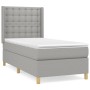 Box spring bed with light gray fabric mattress 100x200 cm by vidaXL, Beds and slatted bases - Ref: Foro24-3132289, Price: 363...