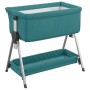 Cuna con colchón tela de lino verde de vidaXL, Cunas y camas para niños - Ref: Foro24-10294, Precio: 117,65 €, Descuento: %