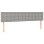 Cama box spring con colchón tela y LED gris claro 200x200 cm de vidaXL, Camas y somieres - Ref: Foro24-3134061, Precio: 570,9...