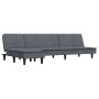 Sofá cama en forma de L terciopelo gris oscuro 255x140x70 cm de vidaXL, Sofás - Ref: Foro24-3157261, Precio: 390,55 €, Descue...