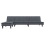 L-förmiges Schlafsofa aus dunkelgrauem Samt, 255 x 140 x 70 cm von vidaXL, Sofas - Ref: Foro24-3157261, Preis: 390,55 €, Raba...