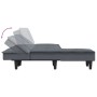 L-förmiges Schlafsofa aus dunkelgrauem Samt, 255 x 140 x 70 cm von vidaXL, Sofas - Ref: Foro24-3157261, Preis: 390,55 €, Raba...