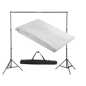 Backdrop support system 300x300 cm white by vidaXL, Money - Ref: Foro24-160068, Price: 83,24 €, Discount: %