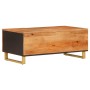 Couchtisch aus massivem schwarzem Mangoholz, braun, 100 x 54 x 40 cm von vidaXL, Couchtisch - Ref: Foro24-356795, Preis: 158,...