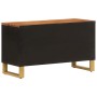 Mueble de TV madera de mango marrón negro 80x31,5x46 cm de vidaXL, Muebles TV - Ref: Foro24-356798, Precio: 75,13 €, Descuent...