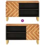 Mueble de TV madera de mango marrón negro 80x31,5x46 cm de vidaXL, Muebles TV - Ref: Foro24-356798, Precio: 75,13 €, Descuent...