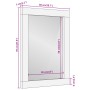 Bathroom mirror solid brown mango wood and glass 50x70x3 cm by vidaXL, Mirrors - Ref: Foro24-356814, Price: 54,58 €, Discount: %