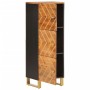 Aparador alto madera maciza mango marrón y negro 40x33,5x110 cm de vidaXL, Aparadores - Ref: Foro24-356812, Precio: 132,81 €,...