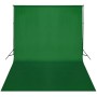 Sistema de soporte de telón fondo 300x300 cm verde de vidaXL, Fondos - Ref: Foro24-160066, Precio: 59,64 €, Descuento: %