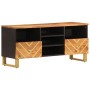 TV cabinet solid mango wood brown and black 100x33.5x46 cm by vidaXL, TV Furniture - Ref: Foro24-356801, Price: 130,45 €, Dis...