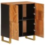 Mueble auxiliar madera maciza mango marrón/negro 60x33,5x75 cm de vidaXL, Aparadores - Ref: Foro24-356809, Precio: 126,84 €, ...