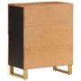 Mueble auxiliar madera maciza mango marrón/negro 60x33,5x75 cm de vidaXL, Aparadores - Ref: Foro24-356809, Precio: 126,84 €, ...