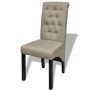 Dining chairs 6 units of beige fabric by vidaXL, dining chairs - Ref: Foro24-160792, Price: 496,67 €, Discount: %