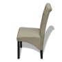 Dining chairs 6 units of beige fabric by vidaXL, dining chairs - Ref: Foro24-160792, Price: 496,67 €, Discount: %