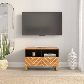 TV stand made of brown-black mango wood 70x33.5x46 cm by vidaXL, TV Furniture - Ref: Foro24-356784, Price: 101,81 €, Discount: %