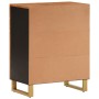 Beistellmöbel aus massivem Mangoholz braun/schwarz 60x33,5x75 cm von vidaXL, Sideboards - Ref: Foro24-356785, Preis: 144,99 €...