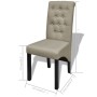 Dining chairs 6 units of beige fabric by vidaXL, dining chairs - Ref: Foro24-160792, Price: 496,67 €, Discount: %