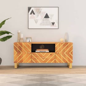 TV cabinet solid mango wood brown and black 105x33.5x46 cm by vidaXL, TV Furniture - Ref: Foro24-356797, Price: 107,99 €, Dis...