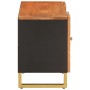 Mueble de TV madera maciza mango marrón y negro 105x33,5x46 cm de vidaXL, Muebles TV - Ref: Foro24-356797, Precio: 107,41 €, ...