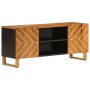 Mueble de TV madera maciza mango marrón y negro 105x33,5x46 cm de vidaXL, Muebles TV - Ref: Foro24-356783, Precio: 95,60 €, D...